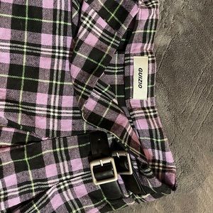 plaid school girl skirt // GUIZIO